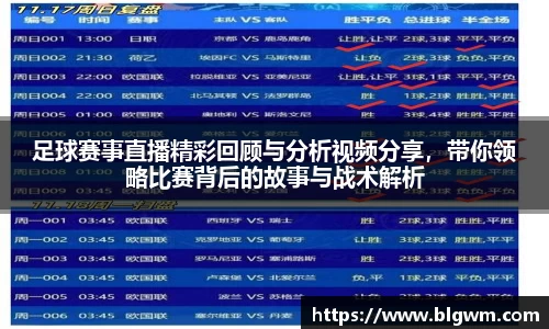 足球赛事直播精彩回顾与分析视频分享，带你领略比赛背后的故事与战术解析