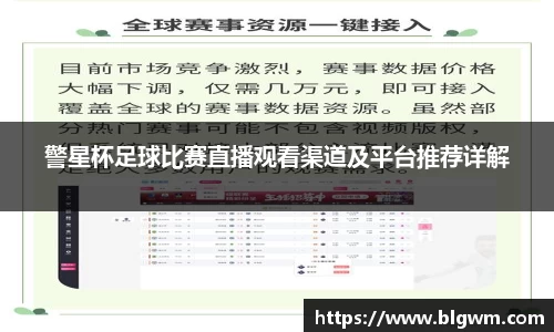 警星杯足球比赛直播观看渠道及平台推荐详解